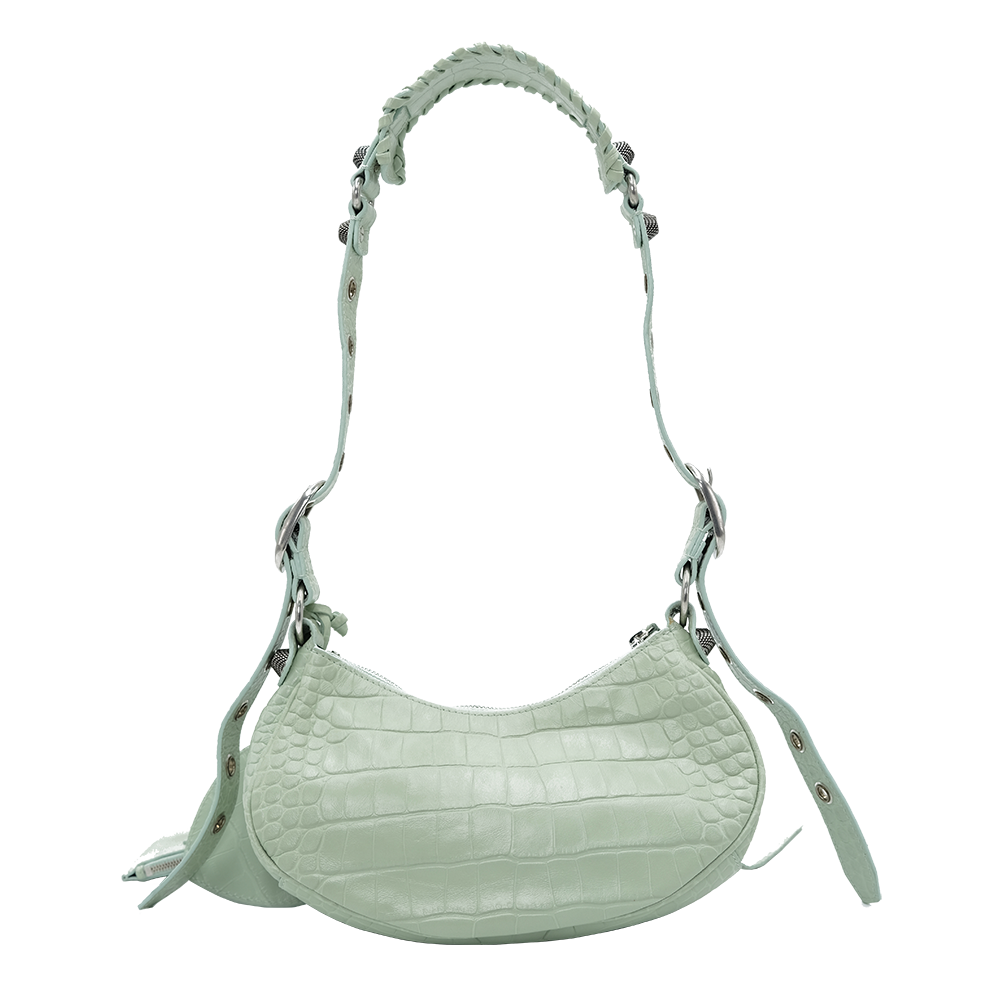 Balenciaga 671309 Le Cagole XS 鱷魚壓紋單肩包