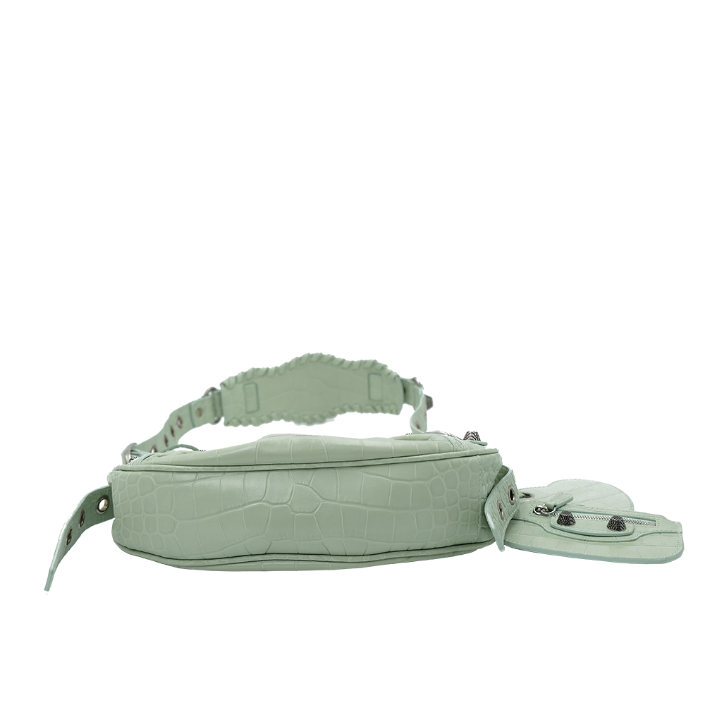 Balenciaga 671309 Le Cagole XS 鱷魚壓紋單肩包