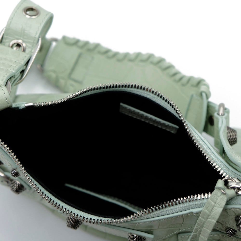 Balenciaga 671309 Le Cagole XS 鱷魚壓紋單肩包