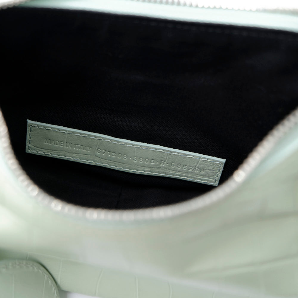 Balenciaga 671309 Le Cagole XS 鱷魚壓紋單肩包