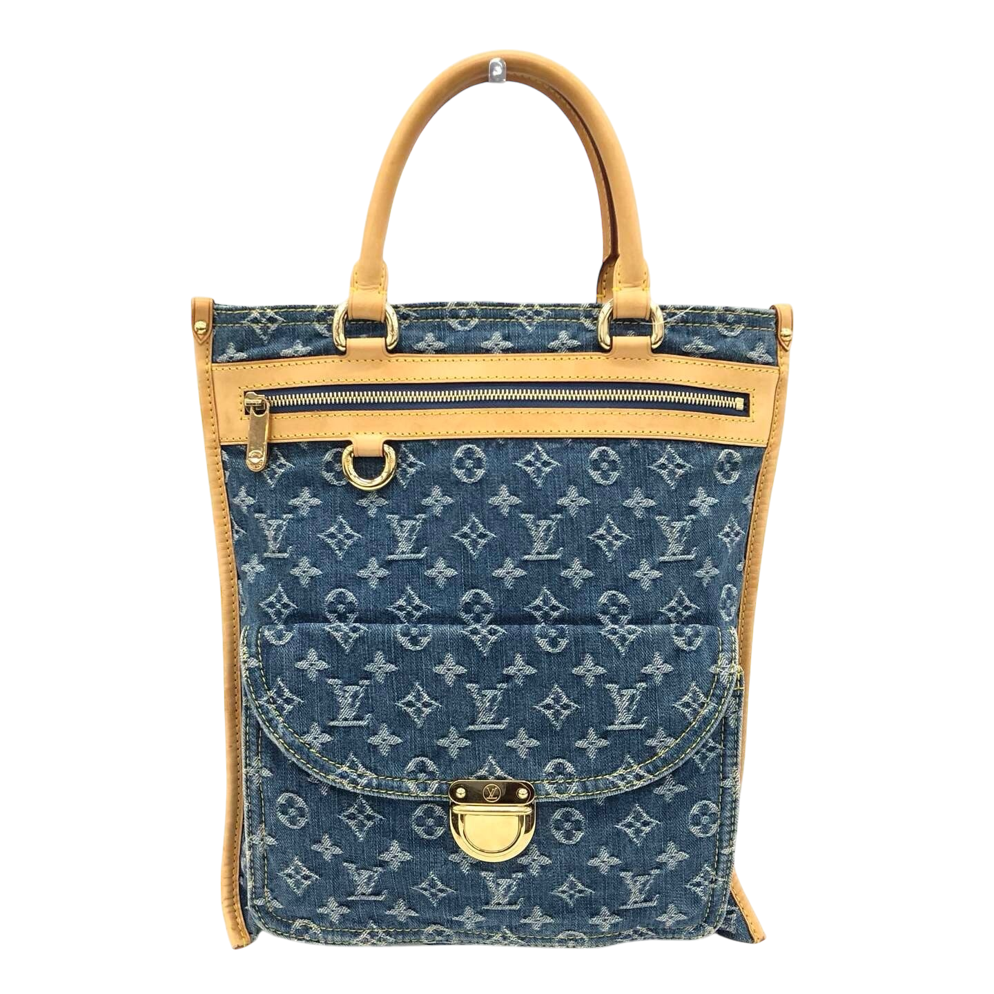 LV DENIM FLAT SHOPPER BAG M05018 丹寧琴譜包